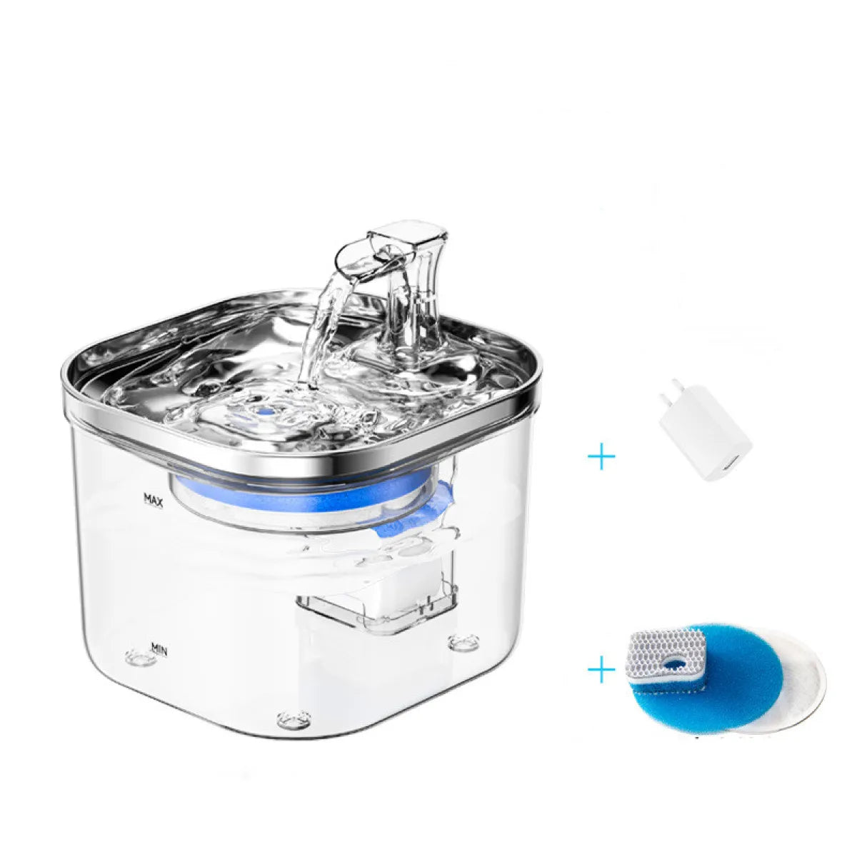Stainless steel automatic pet water fountain